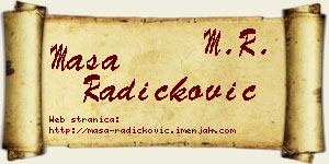 Maša Radičković vizit kartica